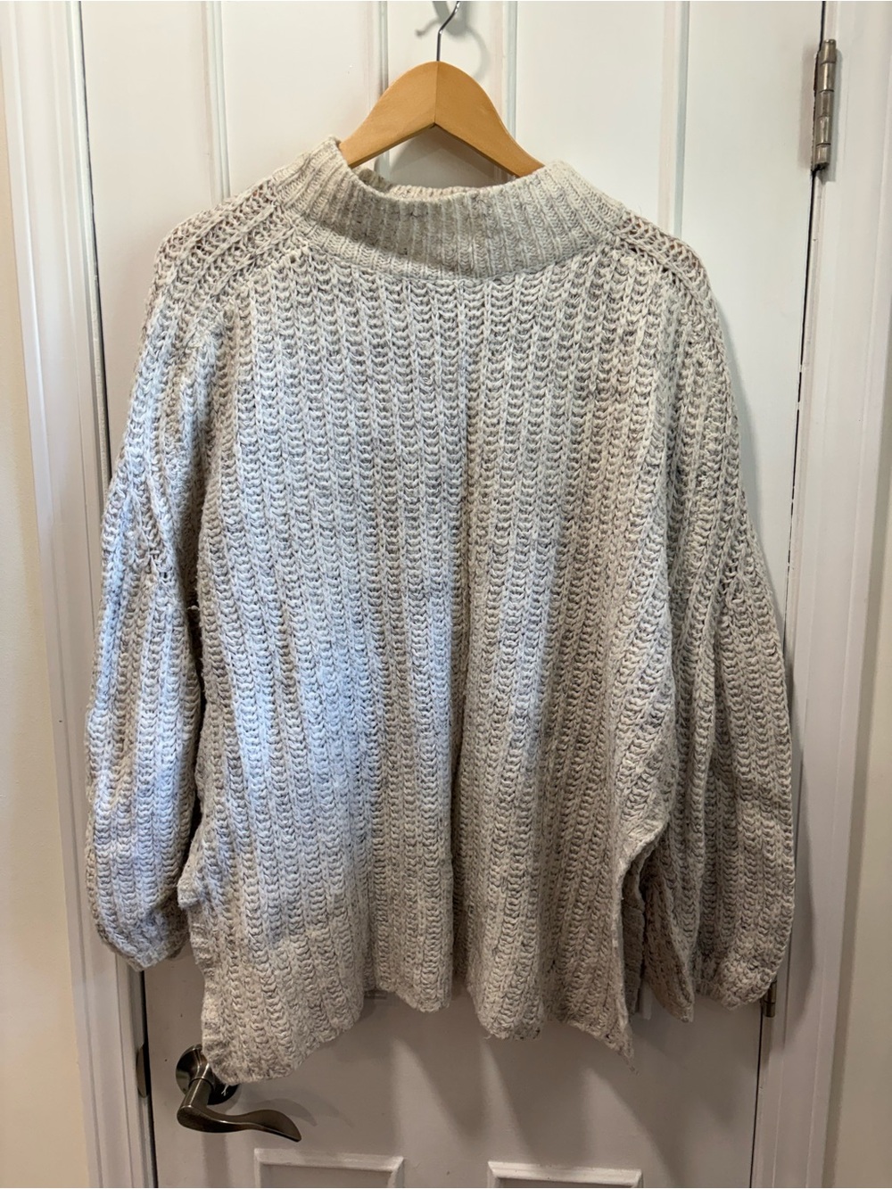 Pilcro Cream Cable-Knit Turtleneck Sweater
